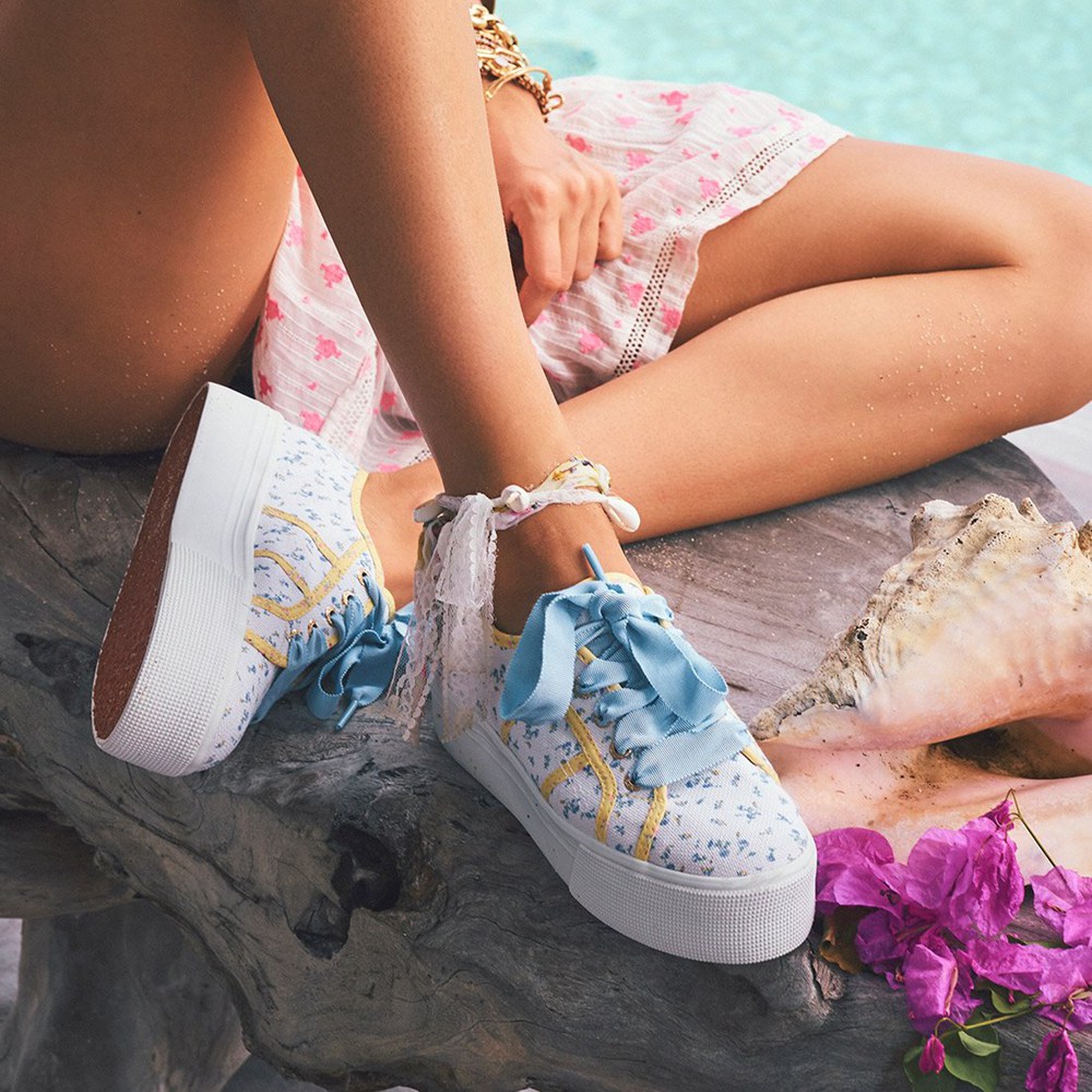 Superga Espadrille Womens - 2790 Fancotbindingsw - White/Blue - LCBXE9056